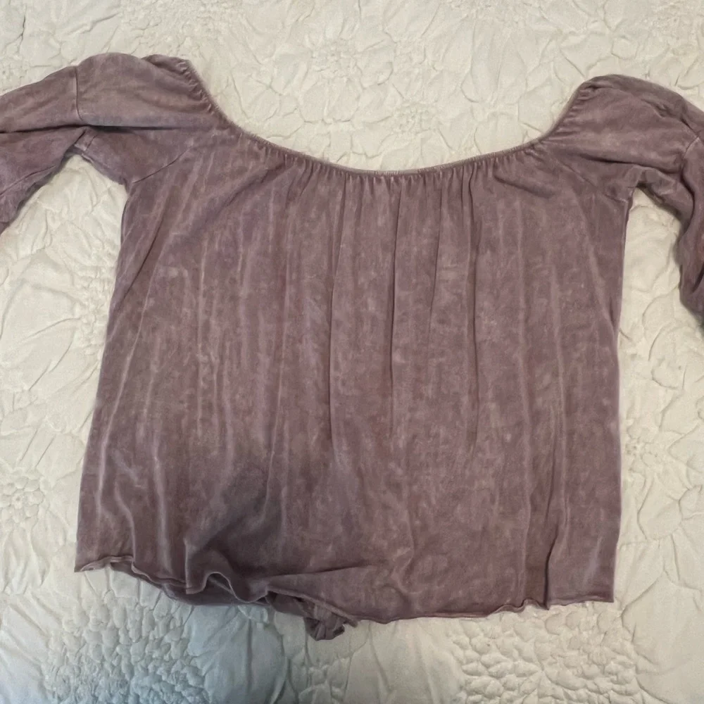 S off the shoulder pink crop top - Picture 3 of 3